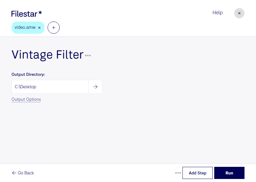 filtro vintage para amw