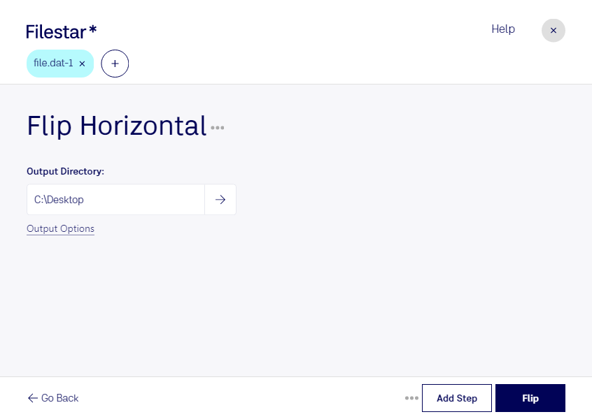flip dat-1 horizontal