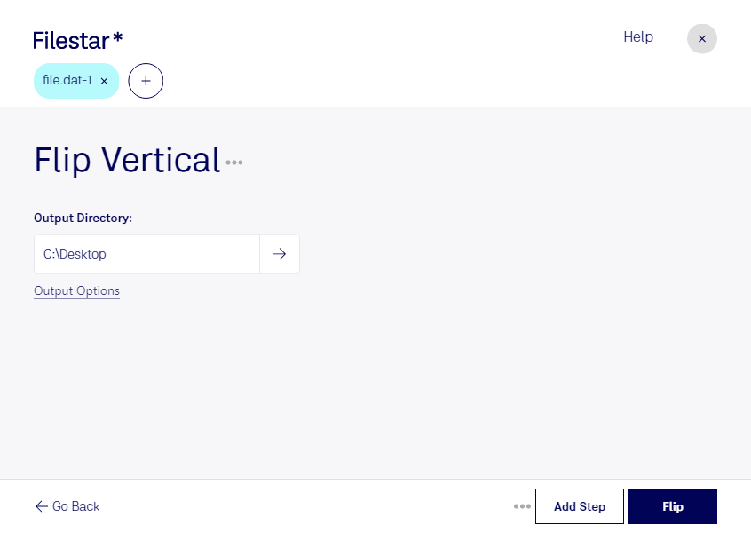 flip dat-1 vertical