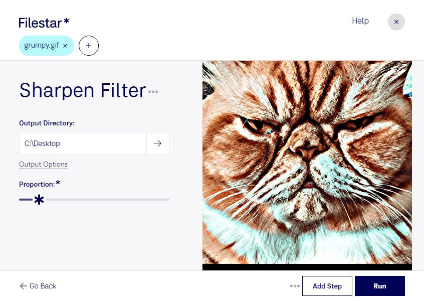 Filestar Sharpen Gif Filter