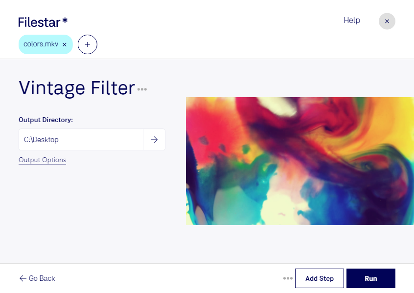 filtro vintage para mkv