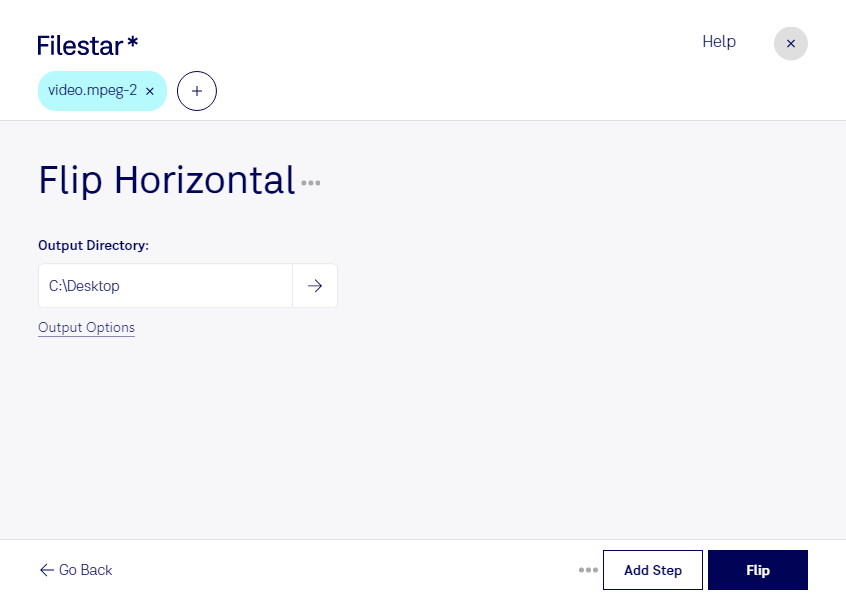 flip mpeg-2 horizontal