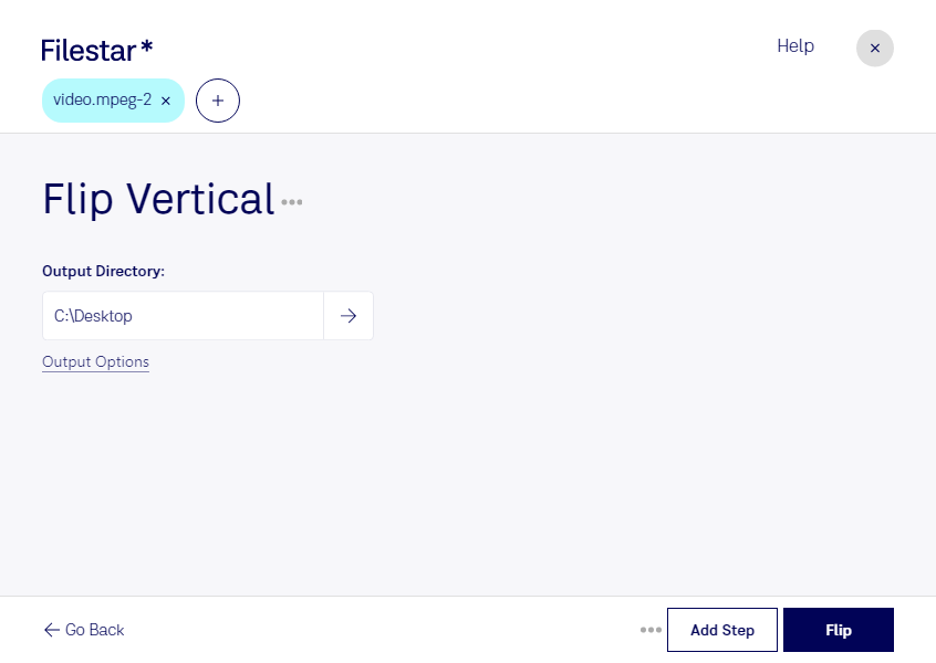 flip mpeg-2 vertical
