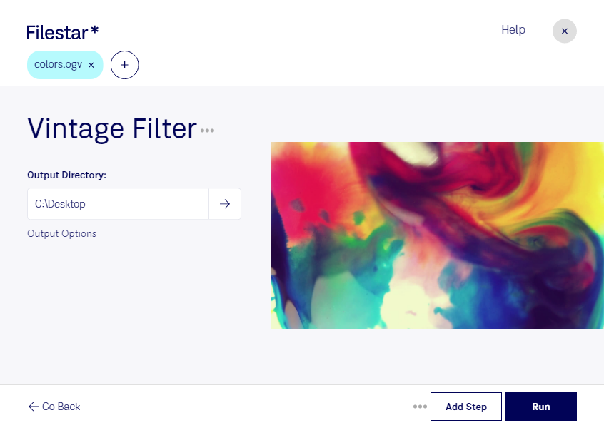filtro vintage para ogv