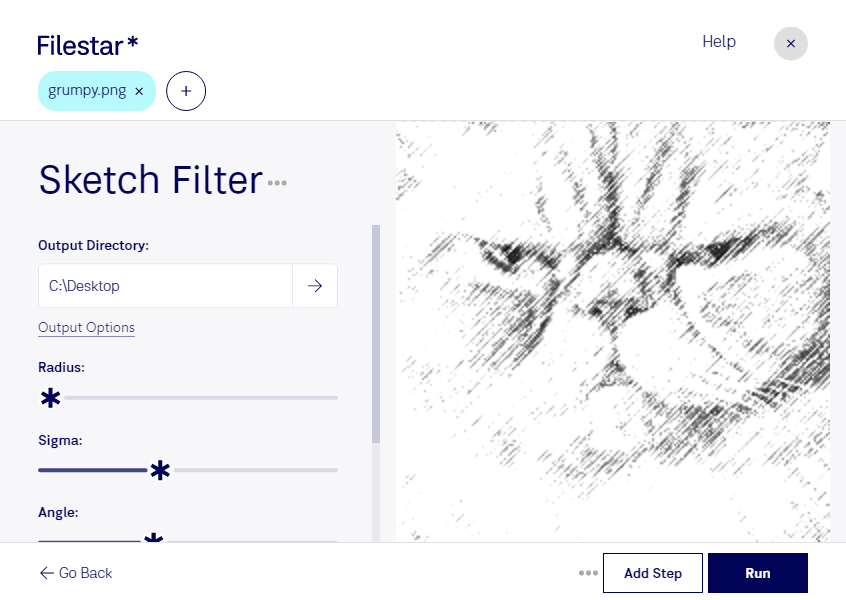 Convert PNG to Sketch with Sketch PNG Filter Filestar