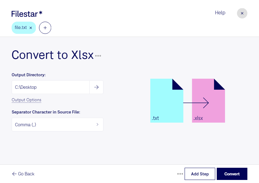  Convert TXT To XLSX Fast And Easy Filestar